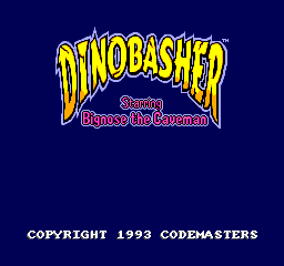 Dinobasher Starring Bignose the Caveman (Proto) Title Screen